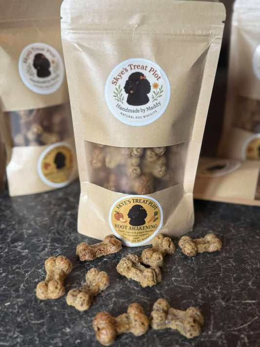 Root Awakening – Apple, Carrot & Ginger Bone Biscuits (70g)