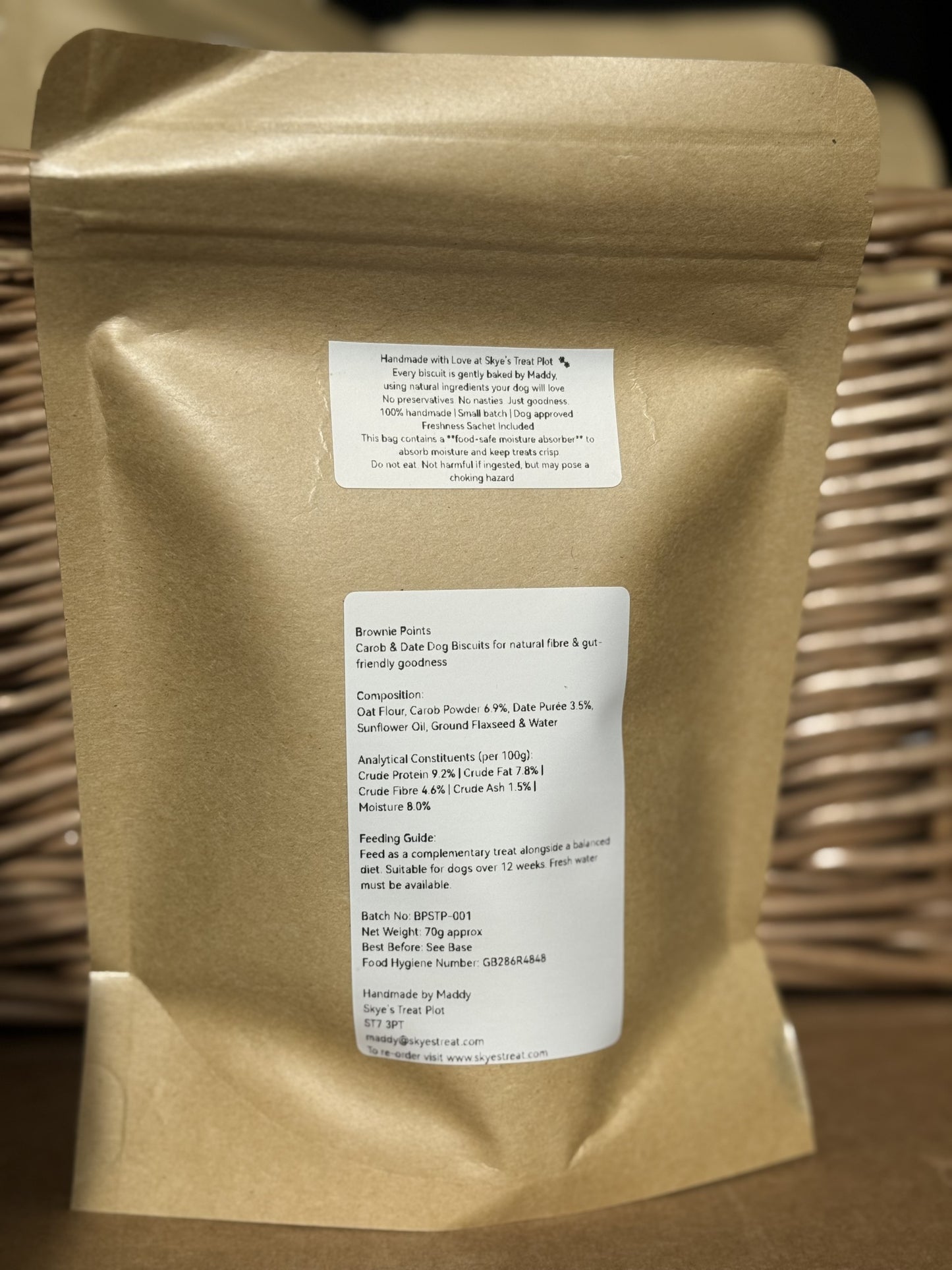 Brownie Points - Carob Dog Biscuits (70g)