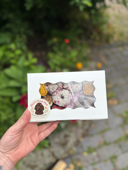 Luxury Dog Treat Selection Gift Box - Doughnuts, Biscuits & Macarons