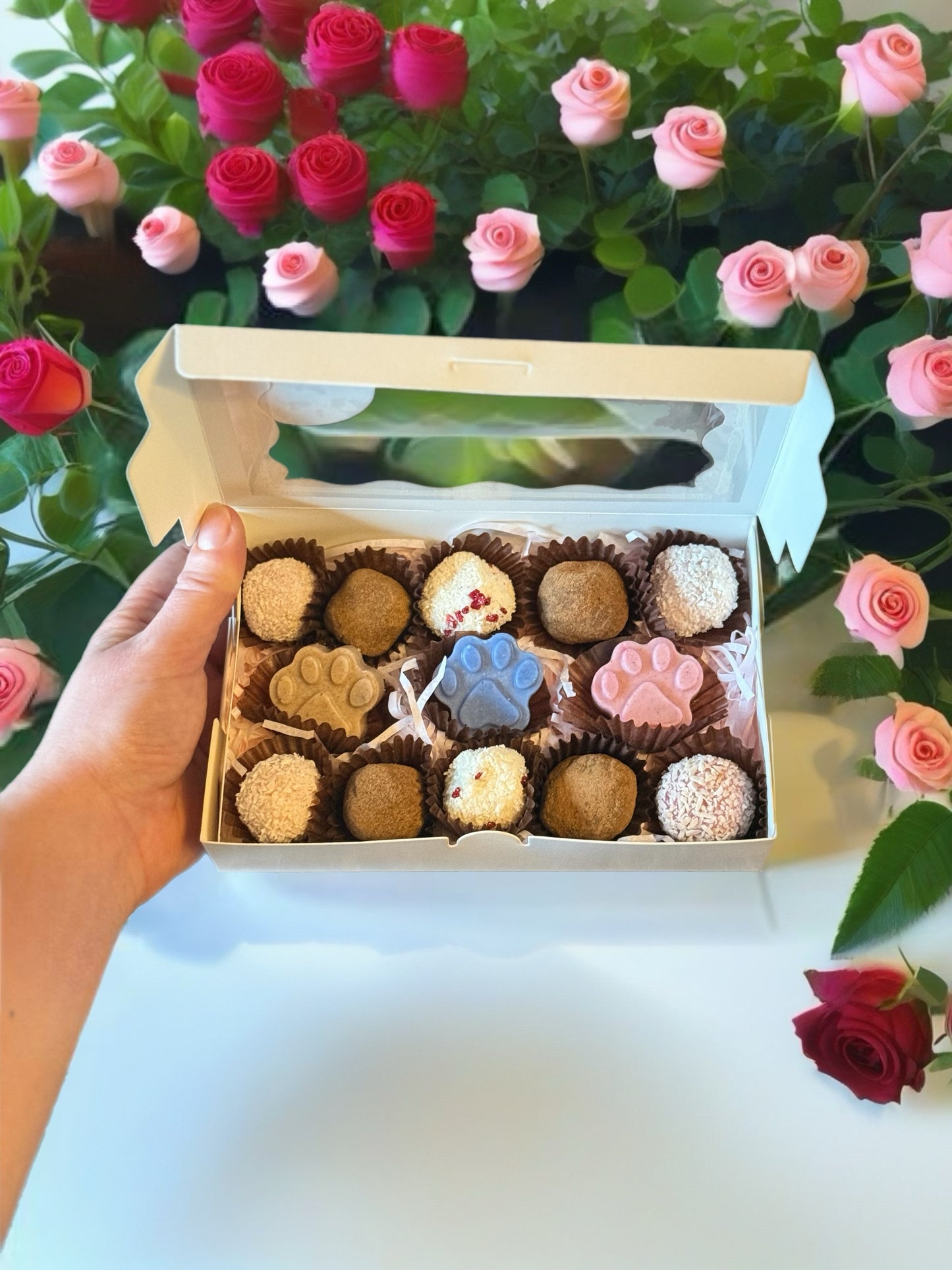 Luxury Coconut Truffles - Dog Safe ‘Chocolate’ Gift Box