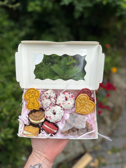 Luxury Dog Treat Selection Gift Box - Doughnuts, Biscuits & Macarons