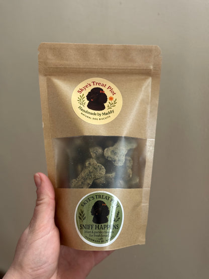 Sniff Happens – Parsley & Mint Dog Biscuits (70g)
