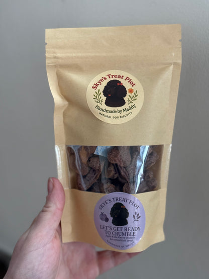 Let's Get Ready To Crumble - Apple & Blackberry Crumble Dog Biscuits (70g)