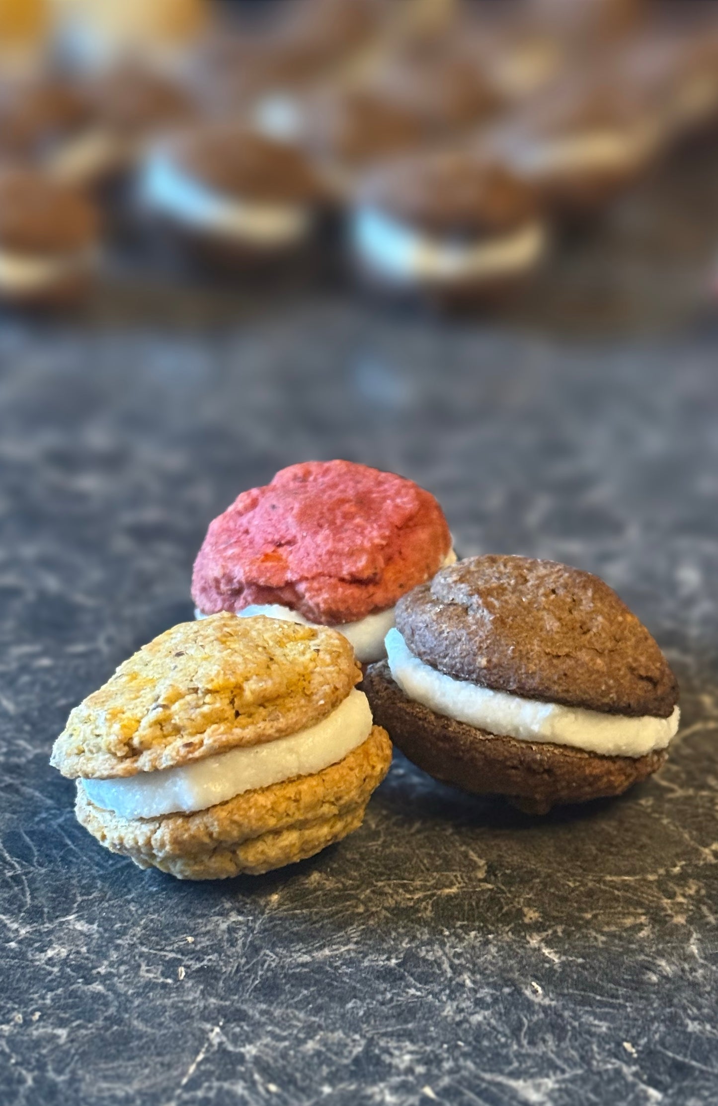 Dog Macarons – Puparons – Valentine Dog Treats – Coconut Filling – 3 Pack