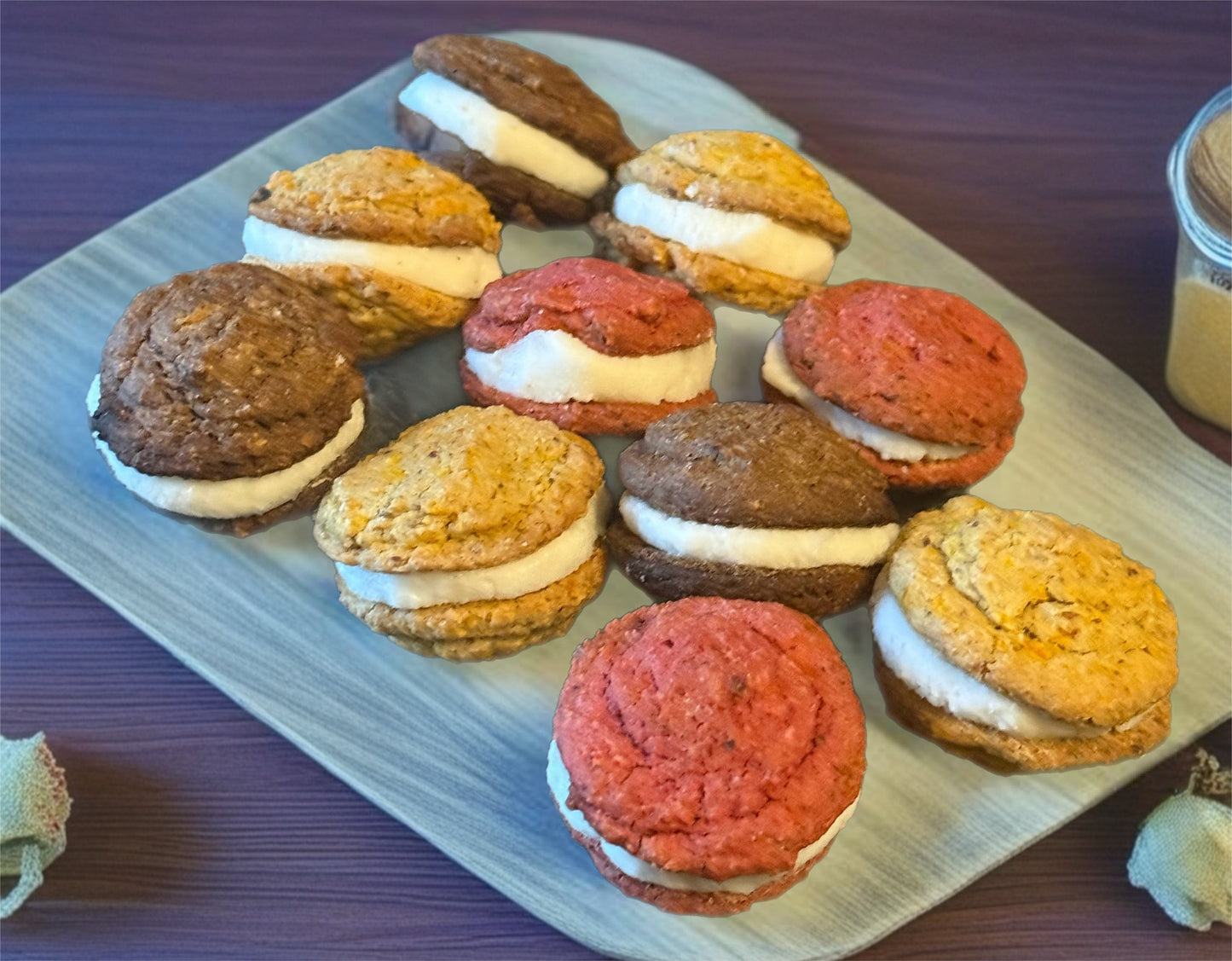 Dog Macarons – Puparons – Valentine Dog Treats – Coconut Filling – 3 Pack